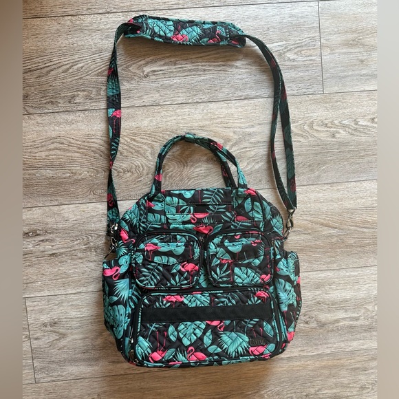lug Handbags - Lug Mini Puddle Jumper Bag Flamingo Print